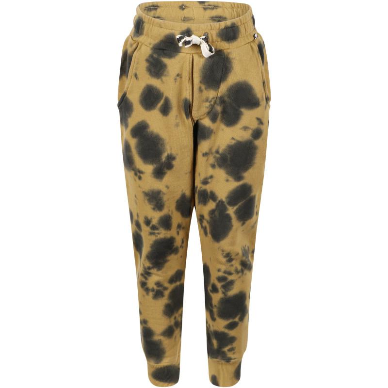 Munster Tie dye spots logo track pants in light brown