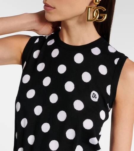 Dolce
Gabbana Polka-dot wool and silk tank top 5