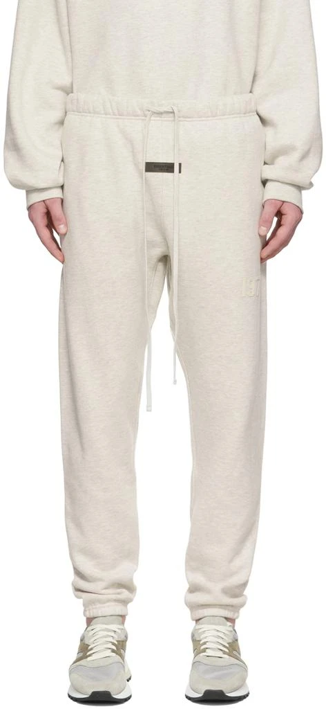 Fear of God ESSENTIALS Off-White Cotton Lounge Pants 1