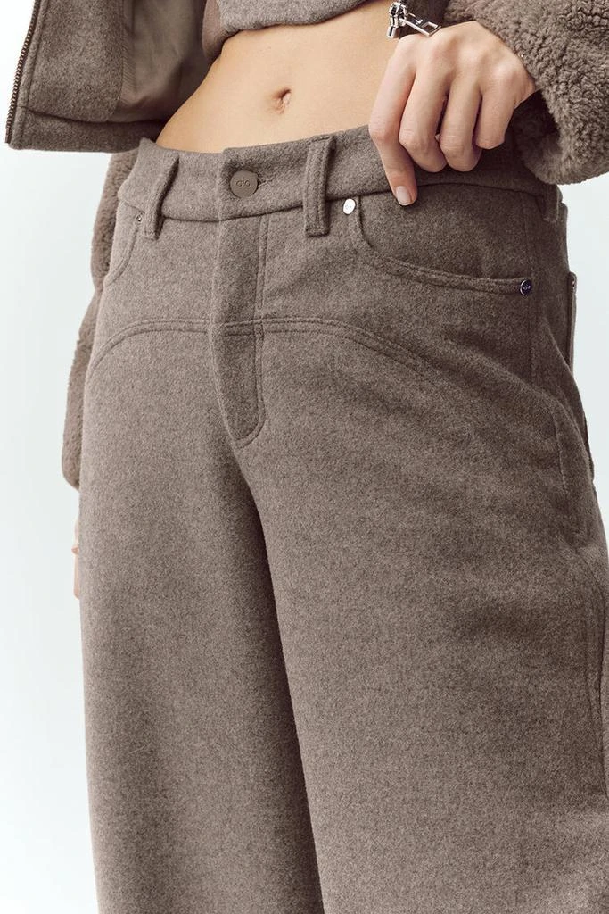 Alo Wool Blend Nightcap Wide Leg Pant - Alpine Cocoa Heather 2