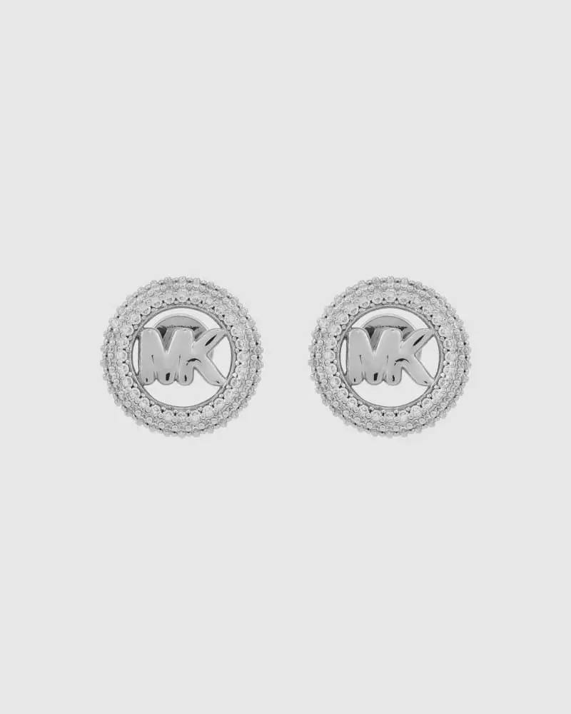 Michael Kors Michael Kors Women's small logo stud earrings, mkj8560040 in silver