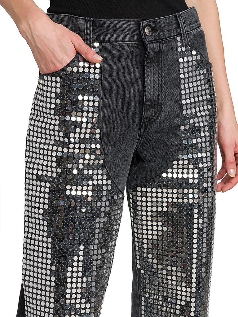 Stella McCartney Mirror Denim High-Rise Straight-Leg Jeans 7