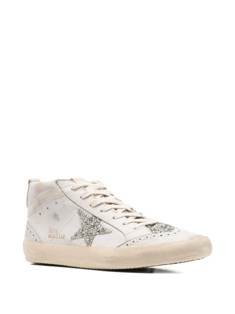 Golden Goose Mid-Top Sneakers with Glitter Star 2