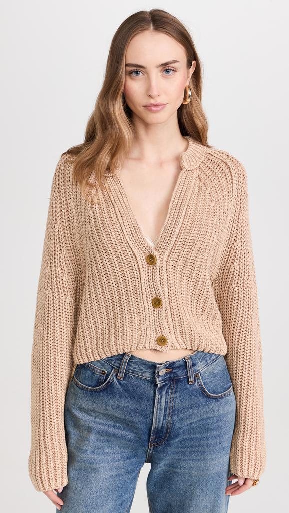 Free People Cozy Up Cardi Crystal-Kelp-Combo MD - Sweaters
