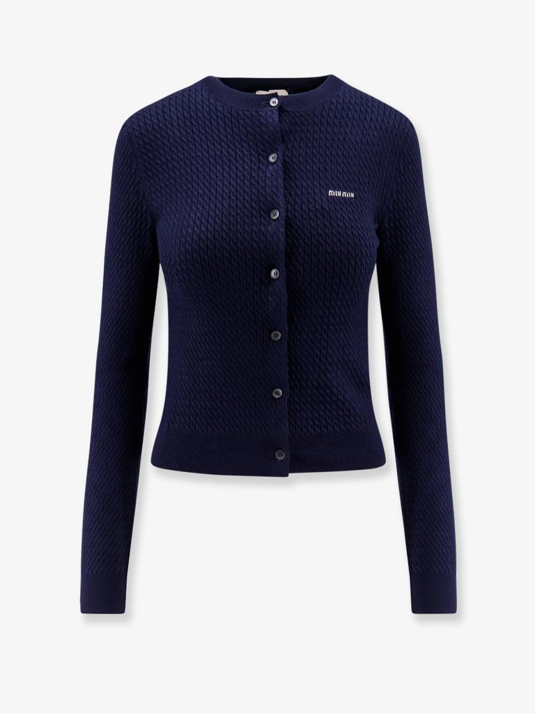 Miu Miu Cable-knit cachemire blend cardigan