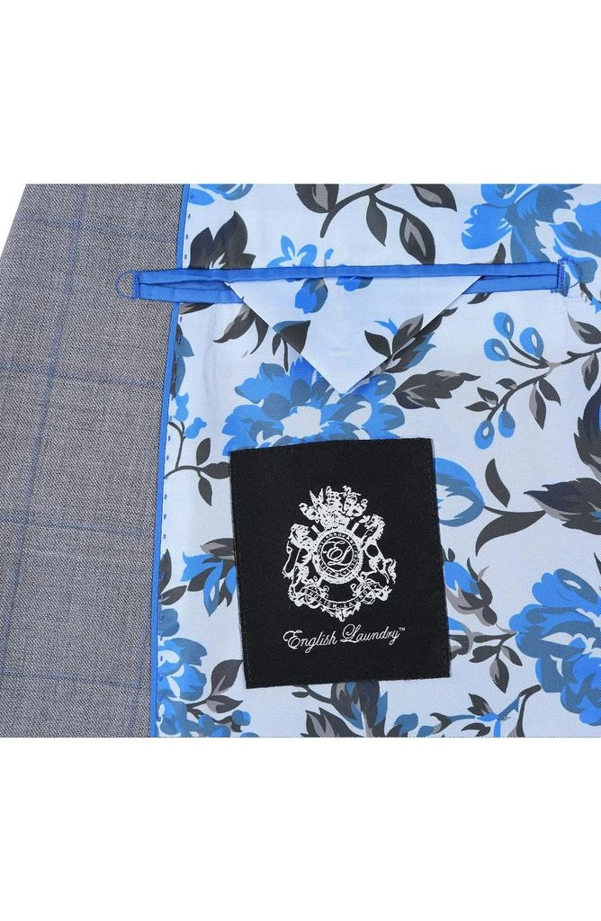 English Laundry Plaid Trim Fit Wool Blend Two-Piece Suit 4