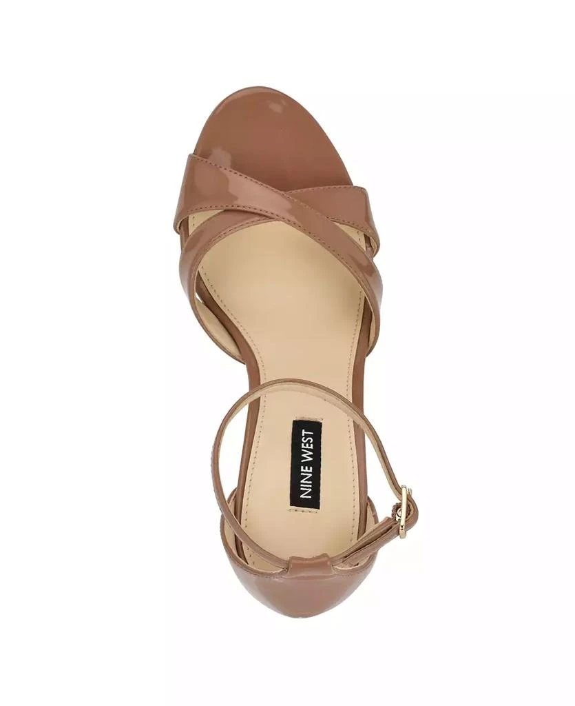 Nine West Women's Saile Criss-Cross High Block Heel Sandals 4