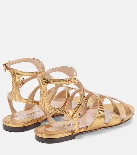 Tom Ford Paradis metallic leather sandals 2