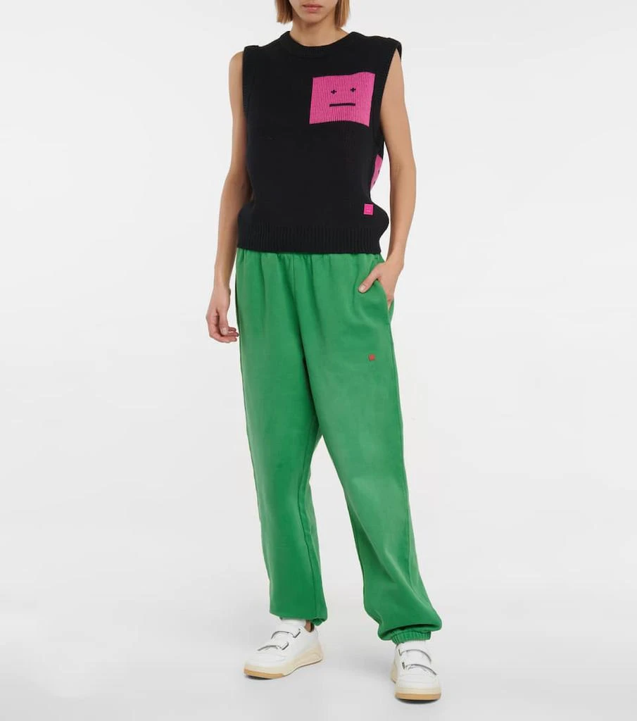 Acne Studios Face patch cotton sweatpants 2