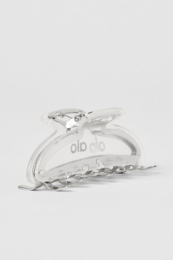 Alo Acrylic Illusion Claw Clip - Clear Acetate/Chrome