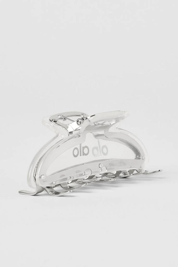 Alo Acrylic Illusion Claw Clip - Clear Acetate/Chrome 1
