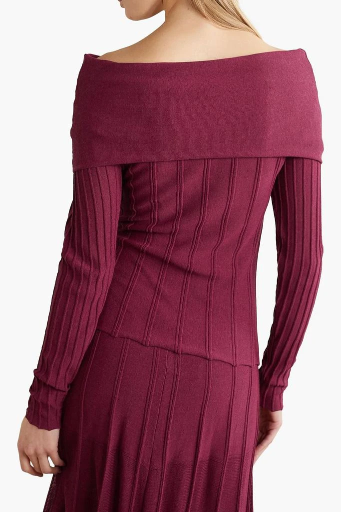 AGNONA Off-the-shoulder ribbed-knit top 3