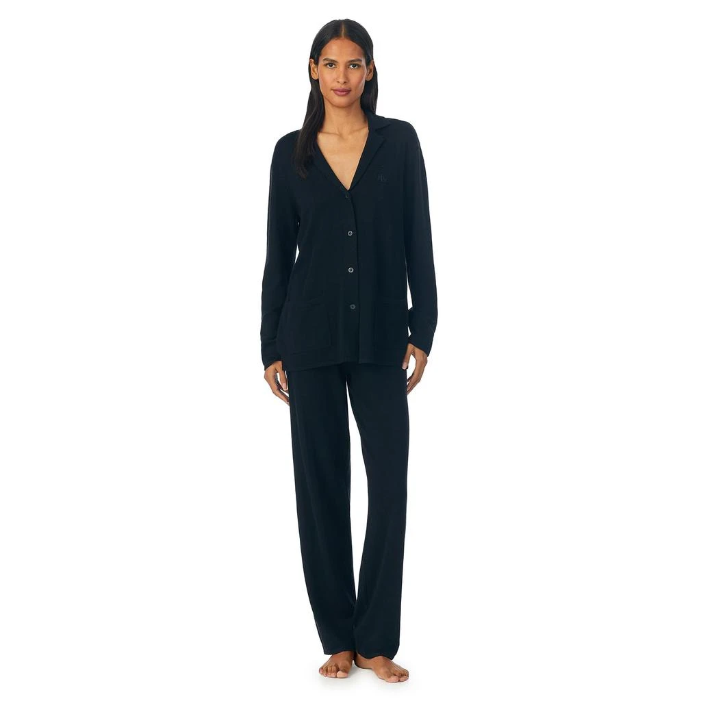 Ralph Lauren Cotton Cashmere Blend Notch PJ Set 1