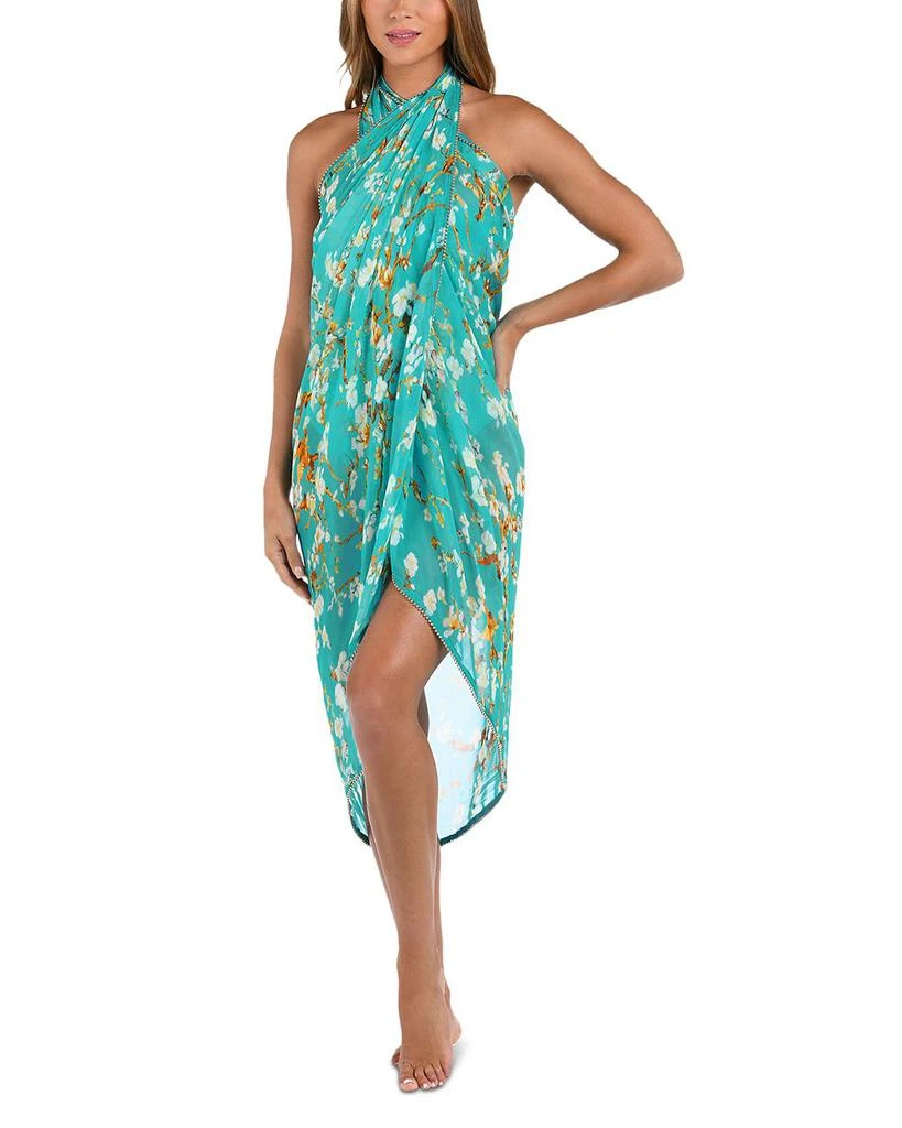 L'Agence Maribel Cherry Sheer Pareo Swim Cover-Up 5