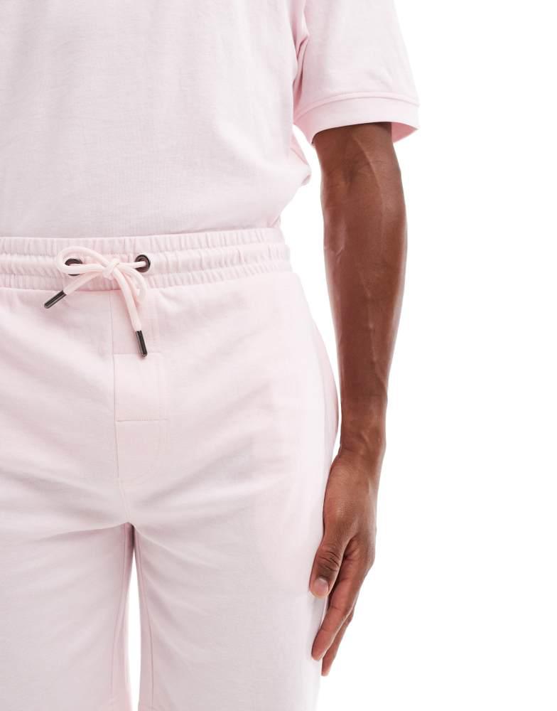 Brave Soul Brave Soul Oversized t-shirt & short co-ord set in pink