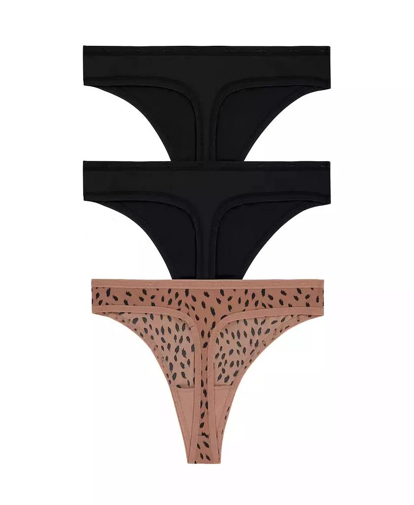 DKNY Women's Micro Thong Underwear 3 Pack 1