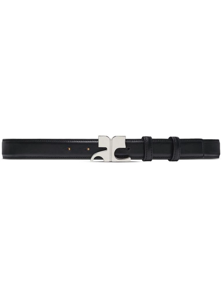 Courrèges Narrow Black Belt