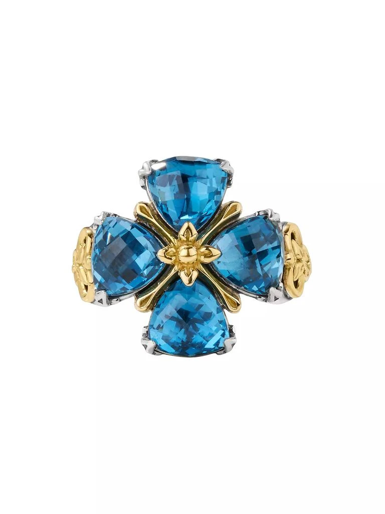 Konstantino Anthos Prism Silver, 18K Gold & Blue Spinel Ring 3