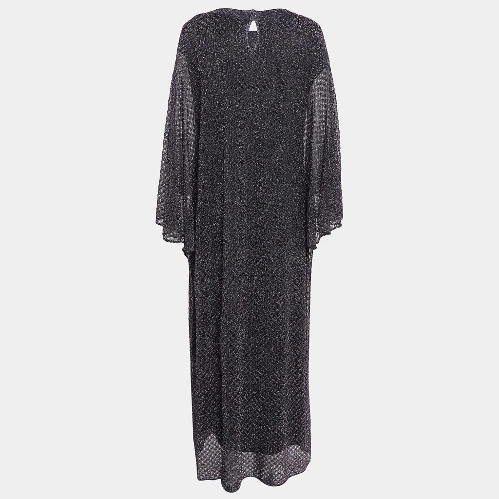 Shop M Missoni Metallic Lurex Knit Kimono Dress M on Sale at