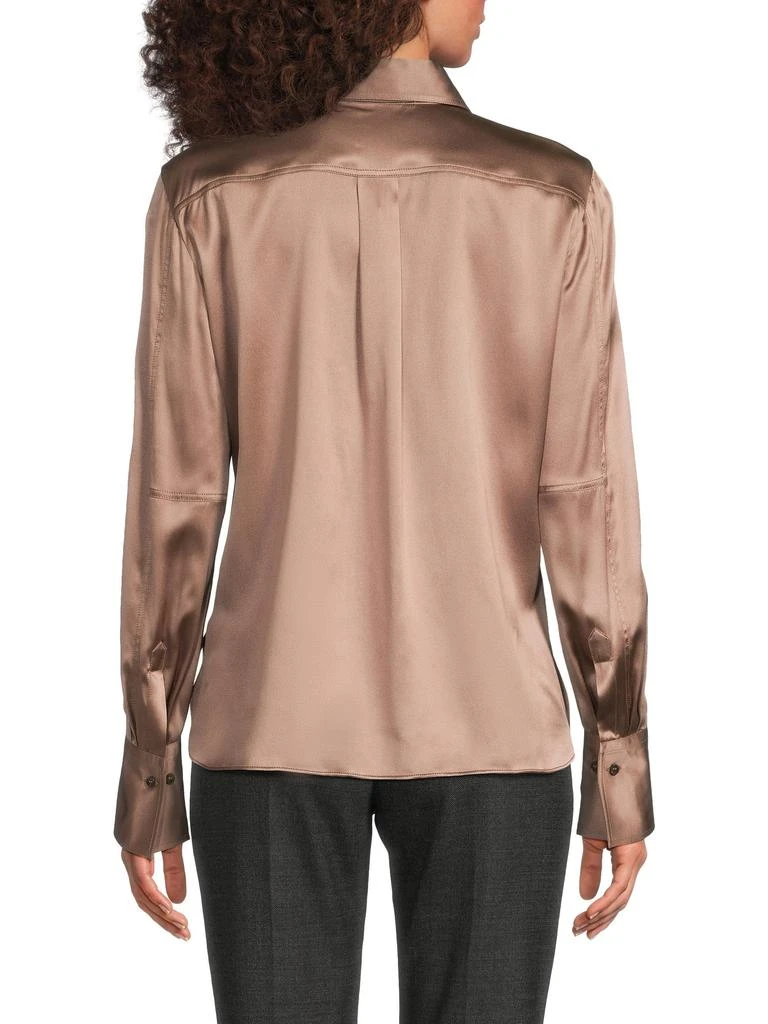 Brunello Cucinelli Silk-Blend Button-Front Shirt 2