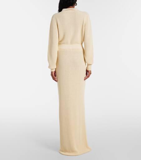 【Aya Muse】 Castuリブニットコットンブレンド maxiスカート Aya Muse Castu ribbed-knit cotton-blend maxi skirt - Dresses