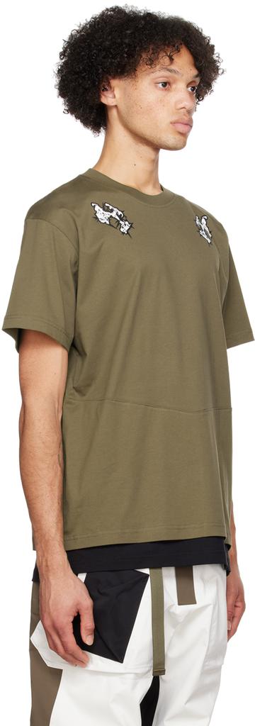 Acronym Khaki Layered T-Shirt