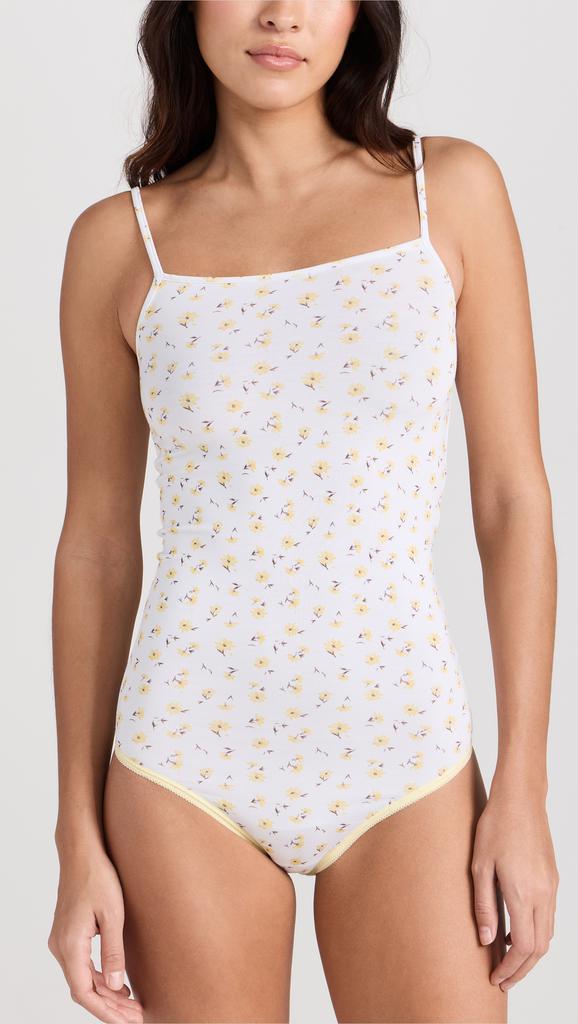 Stripe  Stare Stripe and Stare x Camille Charriere Spaghetti Bodysuit Blume Print