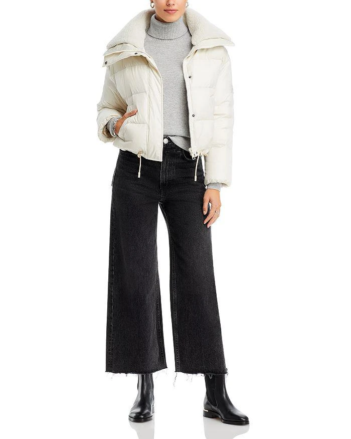 Yves Salomon Shearling Collar Down Puffer Jacket 2