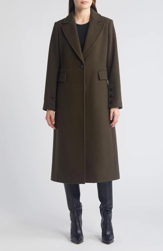 Sam Edelman Single Breasted Wool Blend Reefer Coat 1