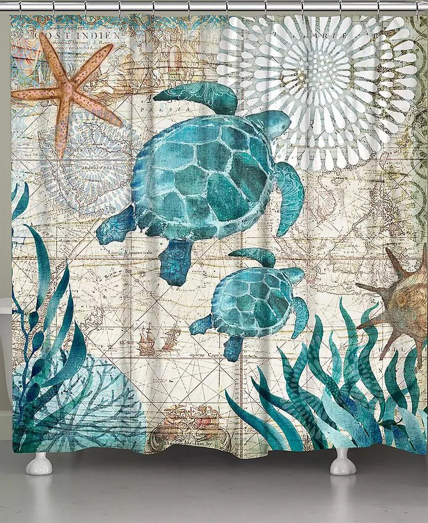 Laural Home Bay Turtles Shower Curtain, 71" x 72"