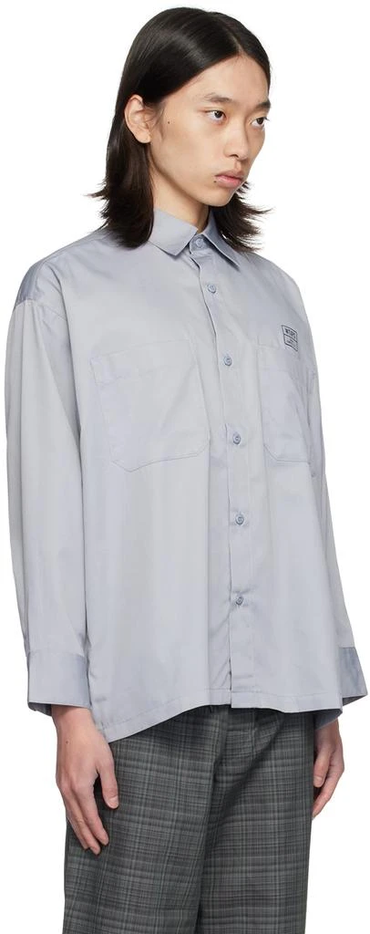 Wtaps Gray Printed-Logo Shirt 4