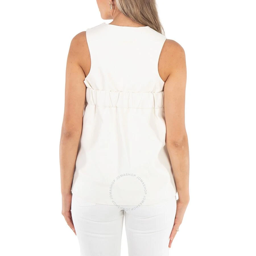 Sacai Ladies White Faux Leather Tank Top 3