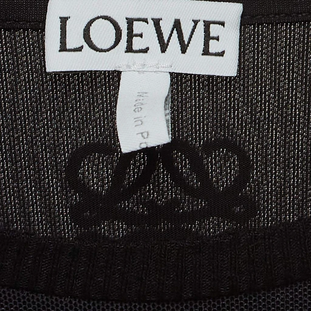 Loewe Loewe Black Mesh Anthurium Printed Full Sleeves Top L 4