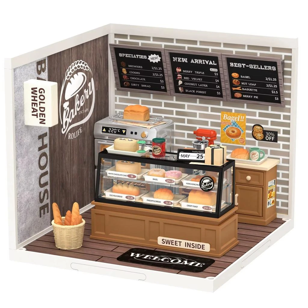 Robotime Rolife Super Creat Plastic Building Blocks DIY Miniature House Kit - 3D Puzzle for Kids and Adults, Multi-Scene Fun 5