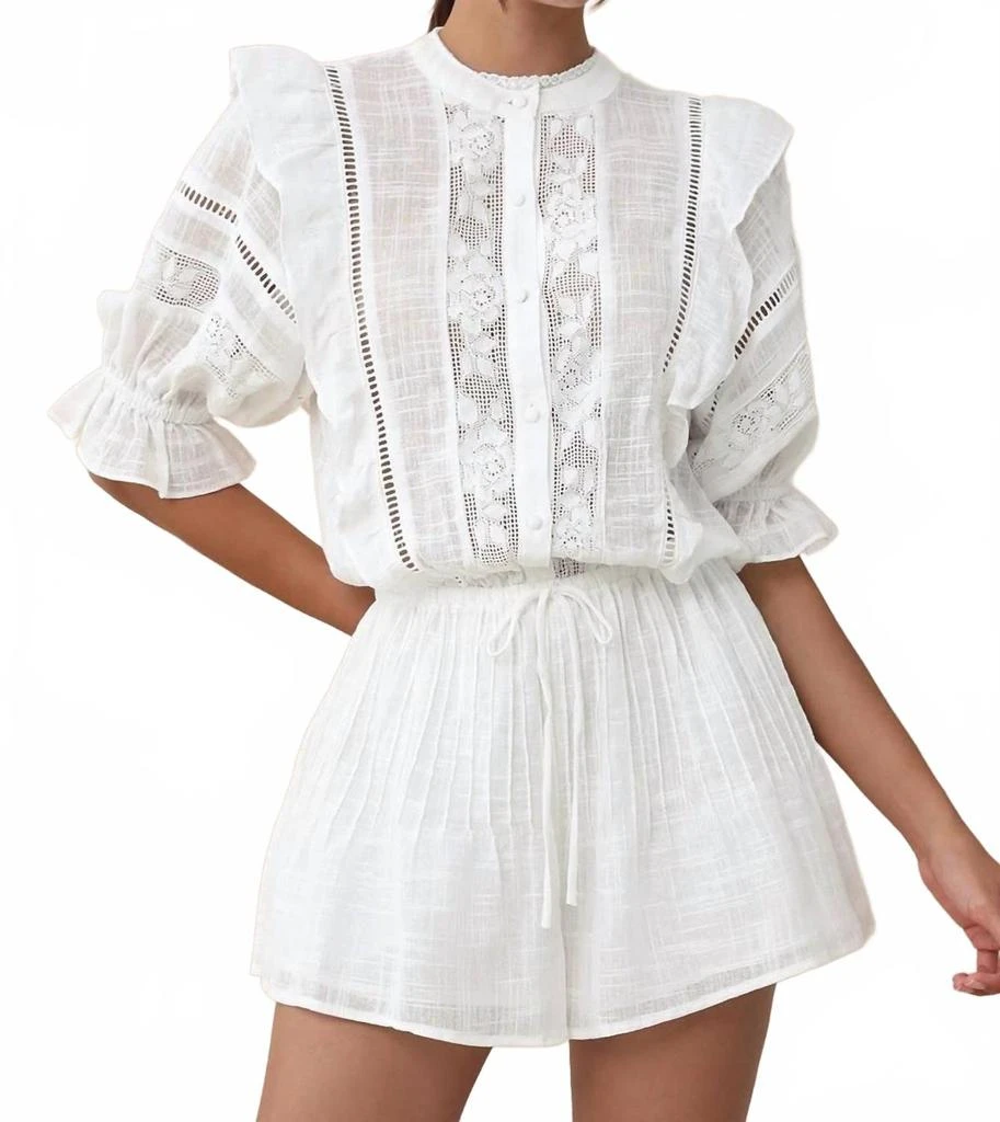 ABLE Babydoll Romper In White