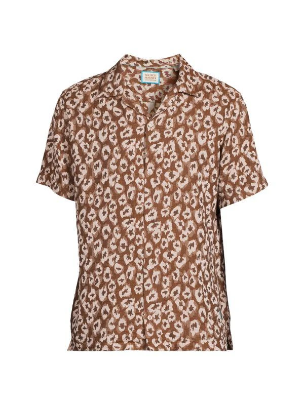 Scotch & Soda Print Jacquard Camp Shirt 3