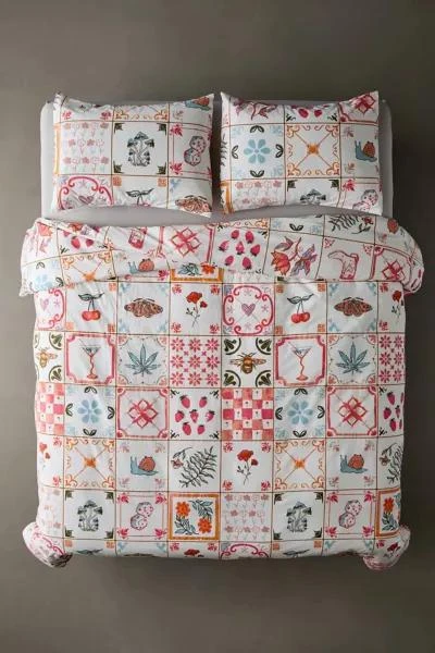Urban Outfitters Mariana Tile Duvet Cover Set 2