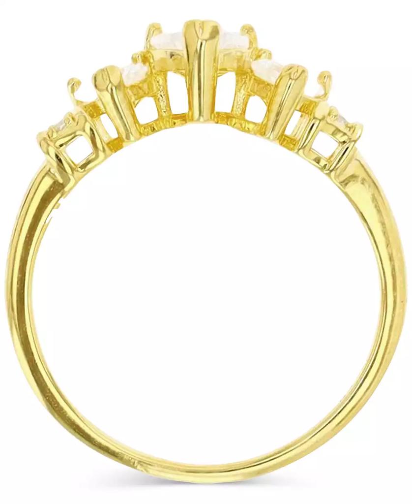 Macy's Macy’s Cubic Zirconia Anniversary Band Ring (1.596 ct. t.w.) in 14K Yellow Gold Over Sterling Silver