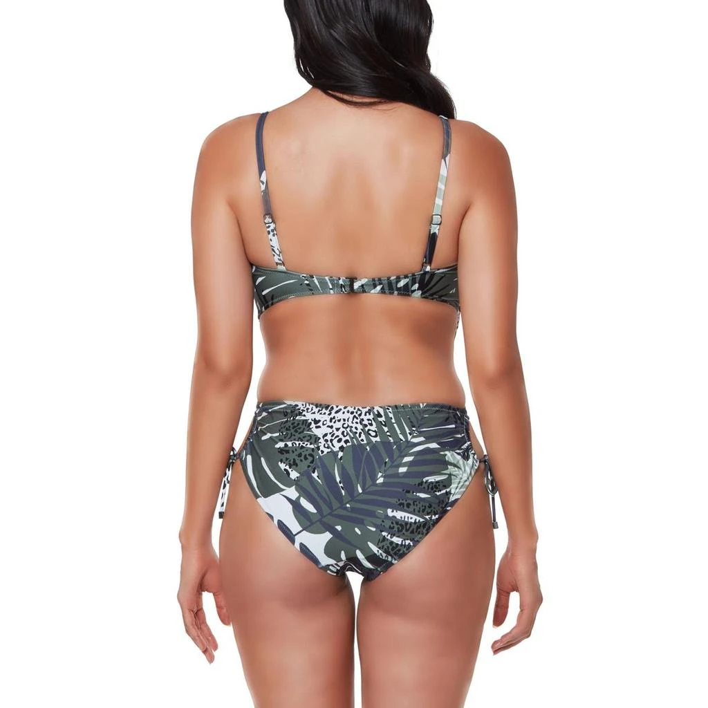 Bar III Womens Printed Side Tie One-Piece Swimsuit 2