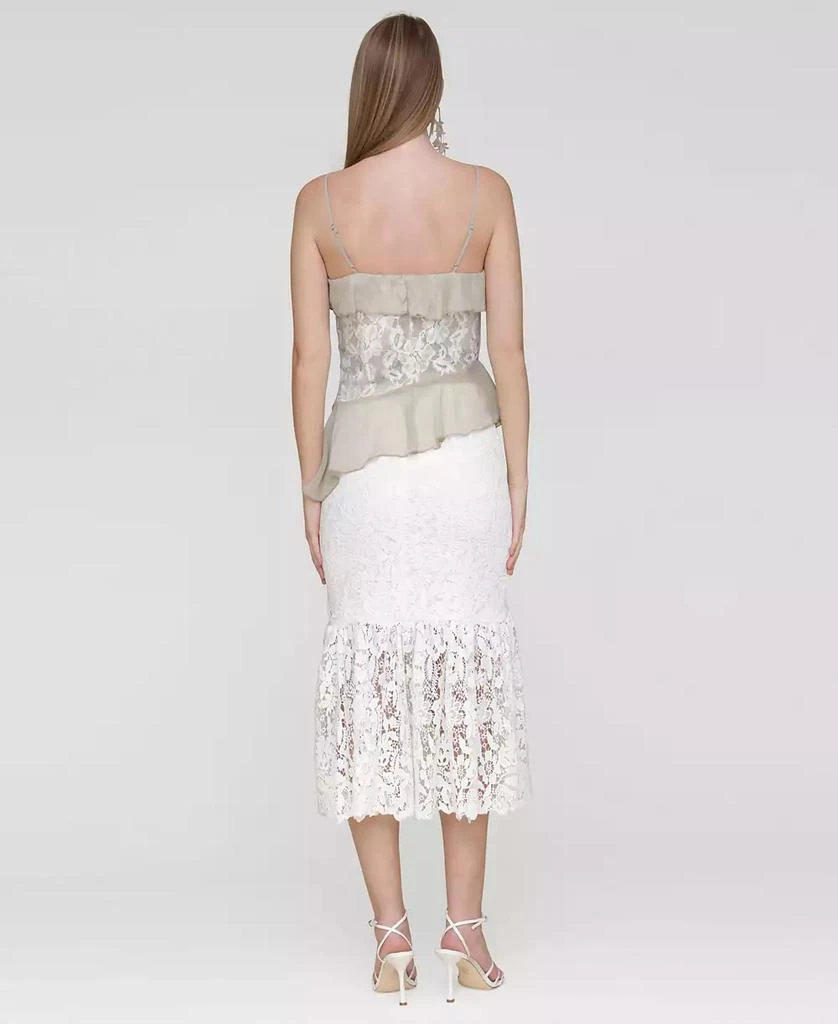Avec Les Filles Women's Ruffle Lace-Panel Asymmetric Top 6