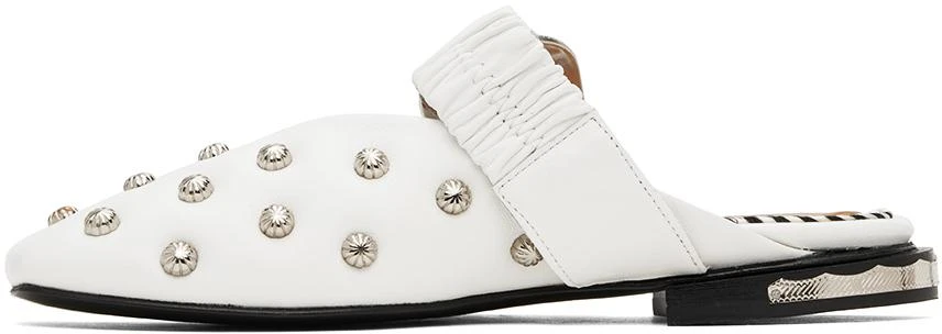 Toga Pulla White Studded Slippers 3