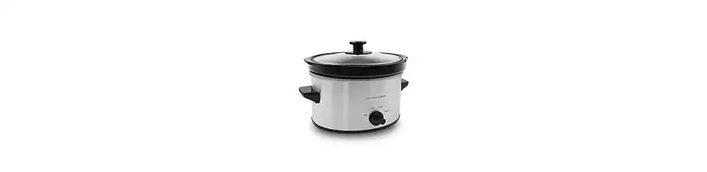 Elite Cuisine 2 Quart Oval Stainless Steel Slow Cooker 6