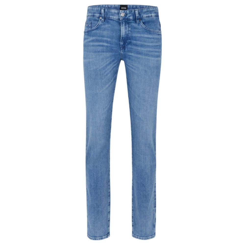 BOSS Slim-fit jeans in blue Italian denim