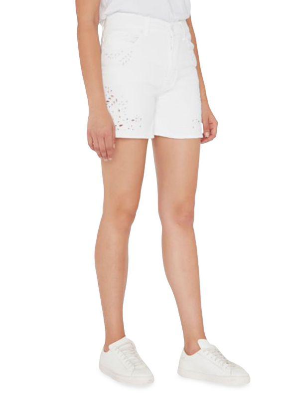 7 For All Mankind Emea Billie Eyelet Denim Shorts