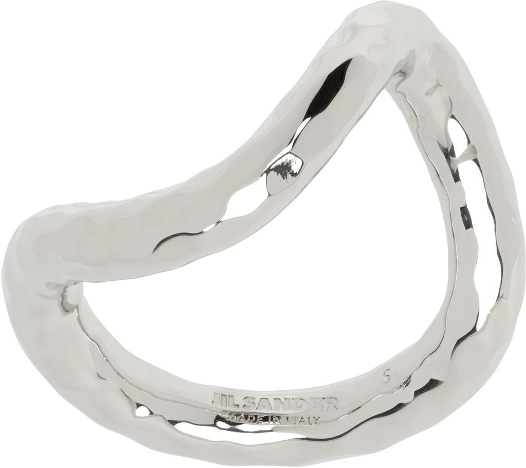 Jil Sander Silver Hammered Ring 1