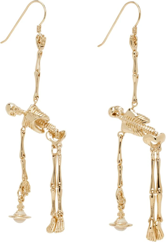 Vivienne Westwood Gold Skeleton Earrings 2