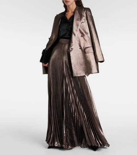 Max Mara Edro silk-blend lamé blazer 2