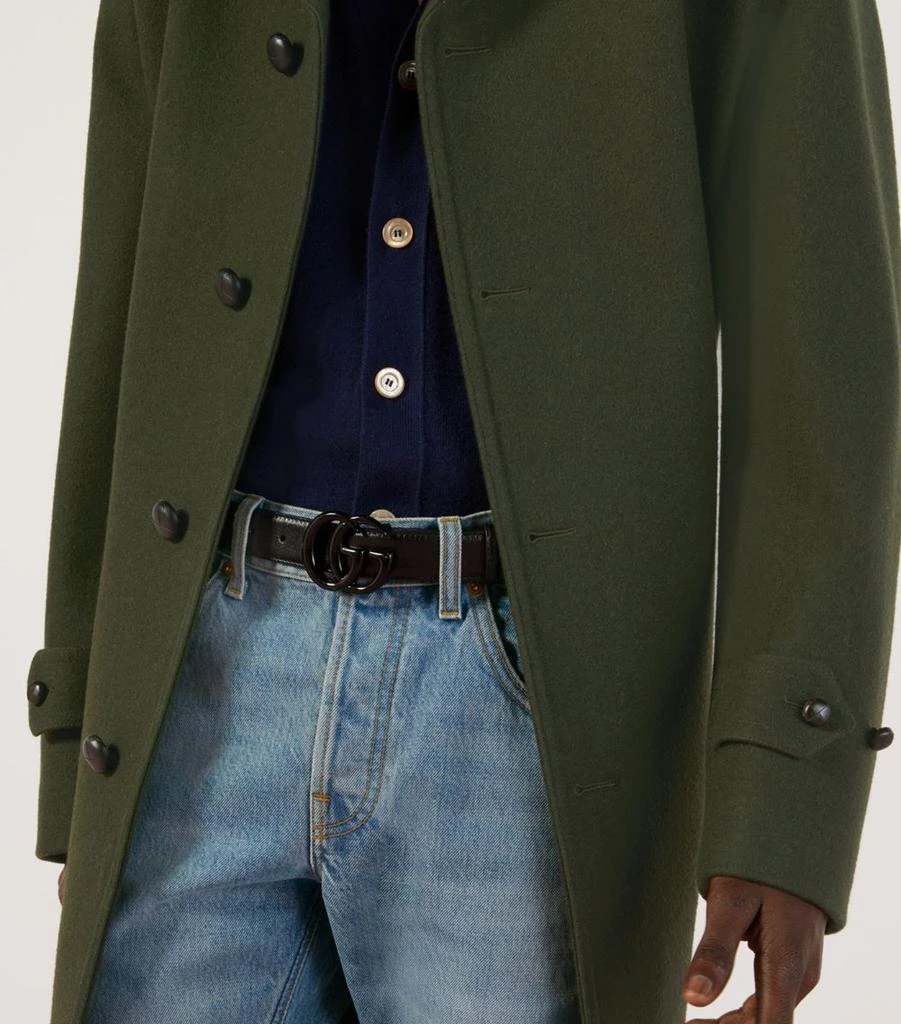 Gucci Leather Thin GG Marmont Belt 2