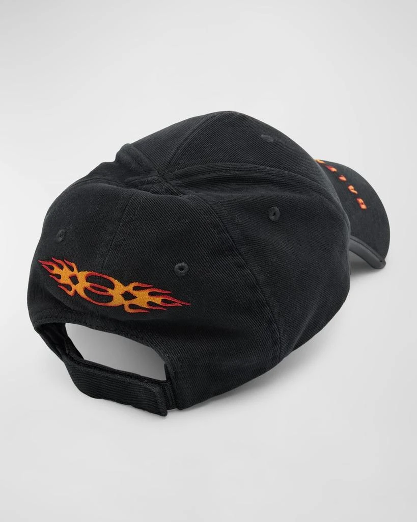 Balenciaga Men's Flame Logo Baseball Cap 2