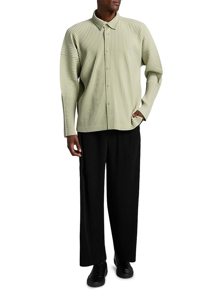 Homme Plissé Issey Miyake October Pleated Mid-Rise Wide-Leg Pants